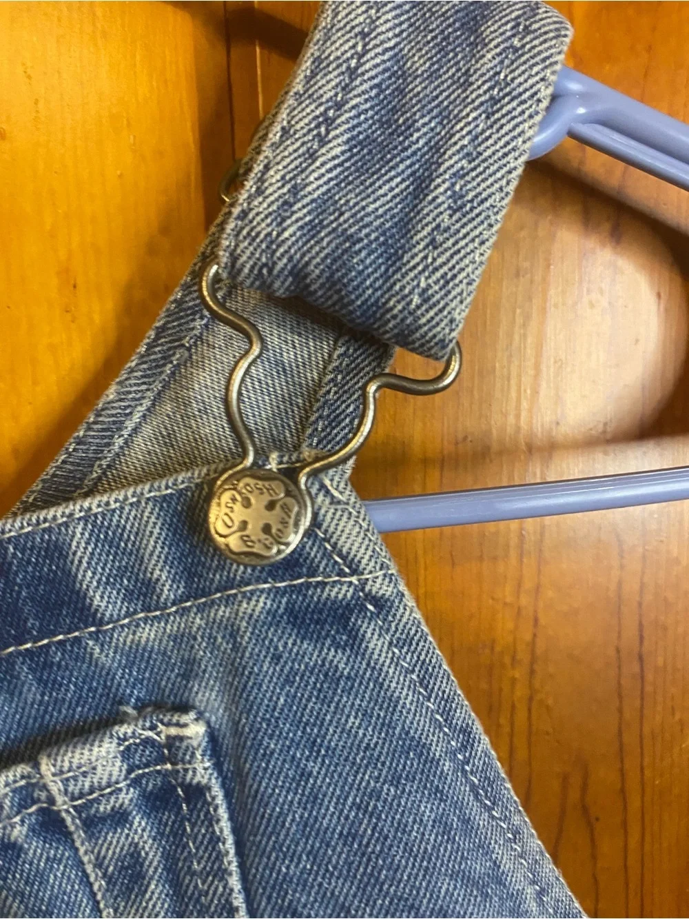 Vintage OshKosh B'gosh Light Blue Denim Short Overalls